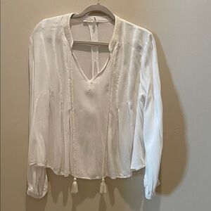 Elegant Cream Colored Long Sleeve Top